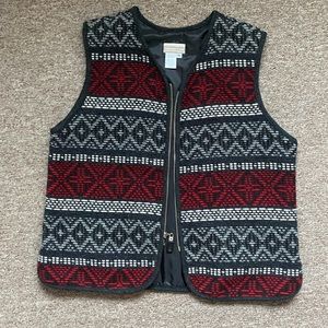 Coldwater Creek Red Wool Vest